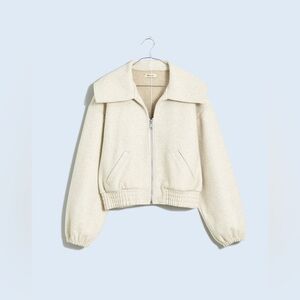 MADEWELL Zip-Front Shawl Bomber Jacket (Size M)